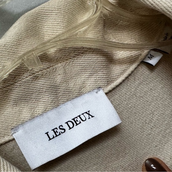 Les Deux Cream Twill Overshirt in Medium - Picture 5 of 7